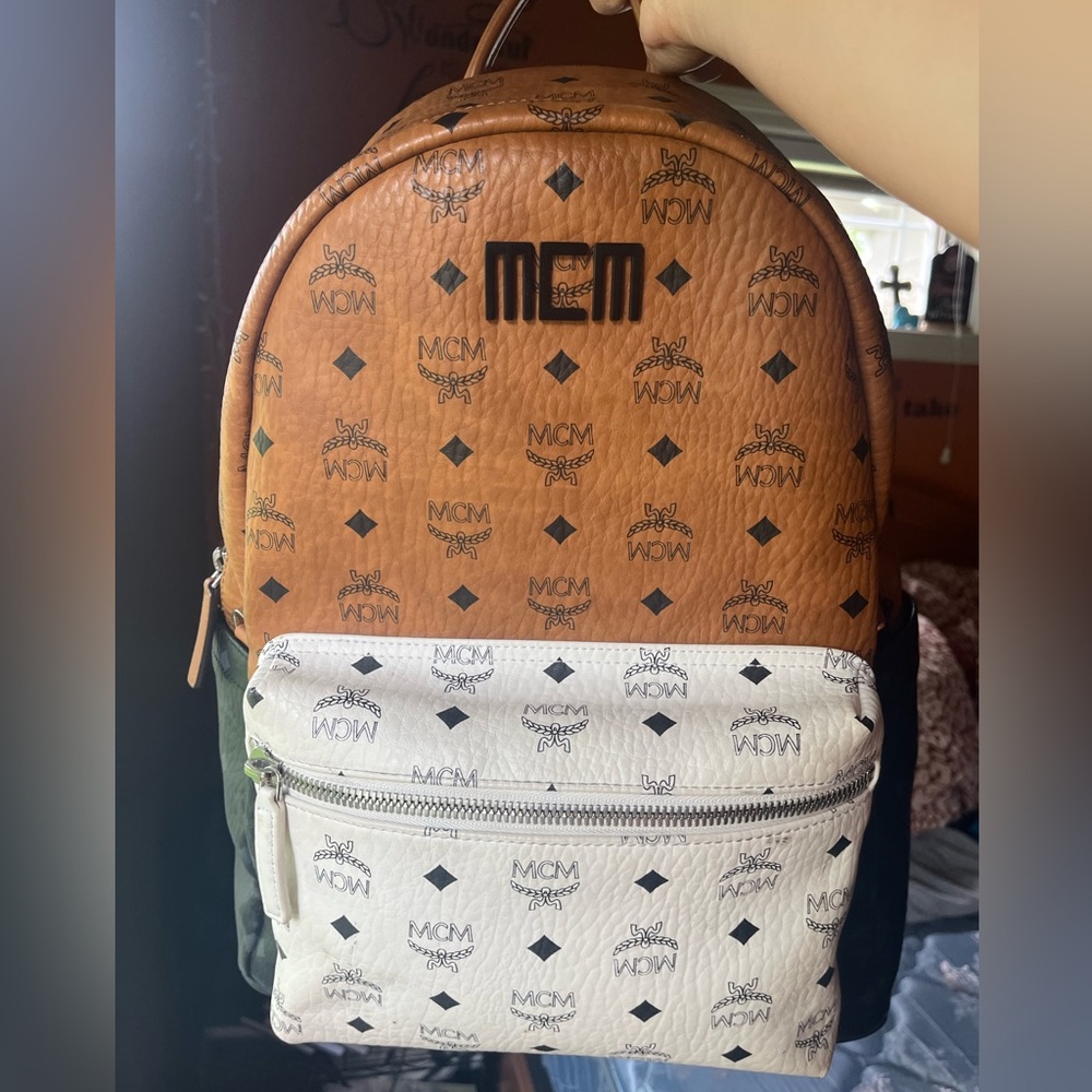 Men’s MCM Stark 40 Visetos Mix Backpack - Brown